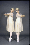 New York City Ballet - studio photo "Scherzo a la Russe" with Diana White and Helene Alexopoulos (for NET Balanchine Festival), choreography by George Balanchine (New York)