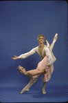 New York City Ballet dancers Sean Lavery and Lisa de Ribere in a studio portrait in costume for "Tchaikovsky Pas de Deux", choreography by George Balanchine (New York)