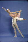 New York City Ballet dancers Sean Lavery and Lisa de Ribere in a studio portrait in costume for "Tchaikovsky Pas de Deux", choreography by George Balanchine (New York)