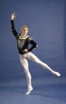 New York City Ballet dancer Sean Lavery  in a studio portrait in costume for "Swan Lake", choreography by George Balanchine (New York)