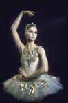 New York City Ballet - studio portrait of Suzanne Farrell in costume for "Jewels" (Diamonds), choreography by George Balanchine (New York)