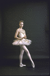 New York City Ballet - studio portrait of Suzanne Farrell in costume for "Jewels" (Diamonds), choreography by George Balanchine (New York)