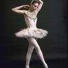 New York City Ballet - studio portrait of Suzanne Farrell in costume for "Jewels" (Diamonds), choreography by George Balanchine (New York)