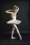 New York City Ballet - studio portrait of Suzanne Farrell in costume for "Jewels" (Diamonds), choreography by George Balanchine (New York)