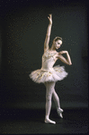 New York City Ballet - studio portrait of Suzanne Farrell in costume for "Jewels" (Diamonds), choreography by George Balanchine (New York)