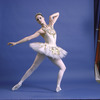 New York City Ballet - studio portrait of Suzanne Farrell in costume for "Jewels" (Diamonds), choreography by George Balanchine (New York)