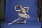 New York City Ballet - studio portrait of Suzanne Farrell in costume for "Jewels" (Diamonds), choreography by George Balanchine (New York)