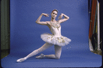 New York City Ballet - studio portrait of Suzanne Farrell in costume for "Jewels" (Diamonds), choreography by George Balanchine (New York)