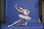 New York City Ballet - studio portrait of Suzanne Farrell in costume for "Jewels" (Diamonds), choreography by George Balanchine (New York)