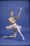 New York City Ballet - studio portrait of Suzanne Farrell in costume for "Jewels" (Diamonds), choreography by George Balanchine (New York)