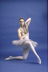 New York City Ballet - studio portrait of Suzanne Farrell in costume for "Jewels" (Diamonds), choreography by George Balanchine (New York)