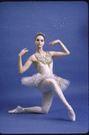 New York City Ballet - studio portrait of Suzanne Farrell in costume for "Jewels" (Diamonds), choreography by George Balanchine (New York)