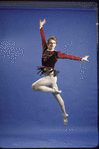 New York City Ballet - studio portrait of Bart Cook in costume for "Jewels" (Rubies), choreography by George Balanchine (New York)