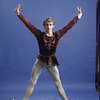 New York City Ballet - studio portrait of Bart Cook in costume for "Jewels" (Rubies), choreography by George Balanchine (New York)