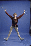 New York City Ballet - studio portrait of Bart Cook in costume for "Jewels" (Rubies), choreography by George Balanchine (New York)