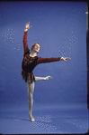 New York City Ballet - studio portrait of Bart Cook in costume for "Jewels" (Rubies), choreography by George Balanchine (New York)