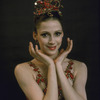 New York City Ballet - studio portrait of Colleen Neary in costume for "Jewels" (Rubies), choreography by George Balanchine (New York)