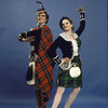 New York City Ballet studio portrait of Sara Leland and Helgi Tomasson in costume for "Union Jack ", choreography by George Balanchine (New York)
