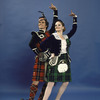 New York City Ballet studio portrait of Sara Leland and Helgi Tomasson in costume for "Union Jack ", choreography by George Balanchine (New York)