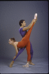 New York City Ballet dancers Heather Watts and Jock Soto in a studio photo in costume for "Calcium Light Night", choreography by Peter Martins (New York)