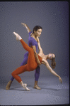 New York City Ballet dancers Heather Watts and Jock Soto in a studio photo in costume for "Calcium Light Night", choreography by Peter Martins (New York)