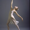 New York City Ballet dancer Heather Watts in a studio portrait in costume for "Tchaikovsky Pas de Deux", choreography by George Balanchine (New York)