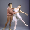 New York City Ballet dancers Heather Watts and Jock Soto in a studio portrait in costume for "Songs of the Auvergne" choreography by Peter Martins (New York)