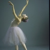 New York City Ballet dancer Melinda Roy in a studio portrait in costume for "Valse Fantasie", choreography by George Balanchine (New York)