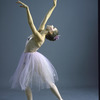 New York City Ballet dancer Melinda Roy in a studio portrait in costume for "Valse Fantasie", choreography by George Balanchine (New York)