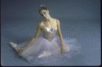 New York City Ballet dancer Melinda Roy in a studio portrait in costume for "Valse Fantasie", choreography by George Balanchine (New York)