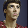 New York City Ballet dancer Christopher d'Amboise in a studio portrait costumed for "Jewels" (Rubies), choreography by George Balanchine (New York)