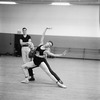 New York City Ballet rehearsal of "Movements for Piano and Orchestra" with Jacques d'Amboise, George Balanchine and Diana Adams, choreography by George Balanchine (New York)