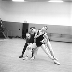 New York City Ballet rehearsal of "Movements for Piano and Orchestra" with George Balanchine, Jacques d'Amboise and Diana Adams, choreography by George Balanchine (New York)