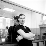 New York City Ballet rehearsal of "Movements for Piano and Orchestra" with Jacques d'Amboise, choreography by George Balanchine (New York)