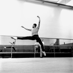 New York City Ballet rehearsal of "Arcade" with Arthur Mitchell and John Taras, choreography by John Taras (New York)