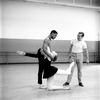 New York City Ballet rehearsal of "Arcade" with Arthur Mitchell, Suzanne Farrell and John Taras, choreography by John Taras (New York)