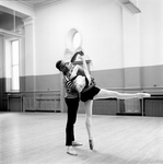 New York City Ballet rehearsal of "Arcade" with Arthur Mitchell and Suzanne Farrell, choreography by John Taras (New York)
