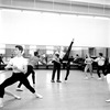 New York City Ballet rehearsal of "Bugaku" with Earle Sieveling (left), Arthur Mitchell, George Balanchine and Mimi Paul, Suki Schorer and Ramon Segarra (right), choreography by George Balanchine (New York)