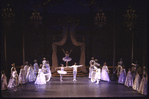 New York City Ballet production of "Sleeping Beauty"; Act Two Court Scene, entrance of Margaret Tracey and Damian Woetzel, choreography by Peter Martins (New York)