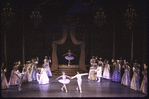 New York City Ballet production of "Sleeping Beauty"; Act Two Court Scene, entrance of Kyra Nichols and Lindsay Fischer, choreography by Peter Martins (New York)