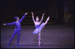 New York City Ballet production of "Sleeping Beauty"; Divertissement Act Two with Kelly Cass and Michael Byars in the Bluebird Variation, choreography by Peter Martins (New York)