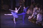 New York City Ballet production of "Sleeping Beauty"; Divertissement Act Two with Kelly Cass and Michael Byars in the Bluebird Variation, choreography by Peter Martins (New York)