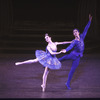 New York City Ballet production of "Sleeping Beauty"; Divertissement Act Two with Margaret Tracey and Damian Woetzel in the Bluebird Variation, choreography by Peter Martins (New York)