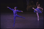 New York City Ballet production of "Sleeping Beauty"; Divertissement Act Two with Margaret Tracey and Damian Woetzel in the Bluebird Variation, choreography by Peter Martins (New York)