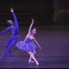 New York City Ballet production of "Sleeping Beauty"; Divertissement Act Two with Margaret Tracey and Damian Woetzel in the Bluebird Variation, choreography by Peter Martins (New York)