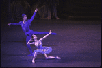 New York City Ballet production of "Sleeping Beauty"; Divertissement Act Two with Margaret Tracey and Damian Woetzel in the Bluebird Variation, choreography by Peter Martins (New York)