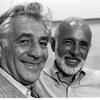 Conductor Leonard Bernstein and choreographer Jerome Robbins during rehearsal for New York City Ballet production of "Dybbuk" (New York)