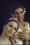 Patricia McBride and Jacques d'Amboise in costume for a New York City Ballet production of "The Nutcracker." (New York)