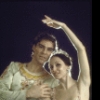 Patricia McBride and Jacques d'Amboise in costume for a New York City Ballet production of "The Nutcracker." (New York)