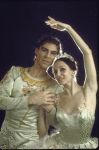 Patricia McBride and Jacques d'Amboise in costume for a New York City Ballet production of "The Nutcracker." (New York)